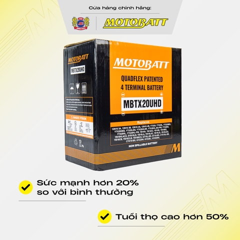 Bình điện phân khối lớn Motobatt Quadflex 12V 21Ah dòng khủng khủng bảo hành 12 tháng chính hãng