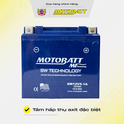 Bình điện Khô Motobatt bình lỡ mạnh mẽ dòng CCA cực cao bảo hành 12 tháng chính hãng