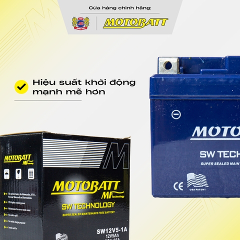 Bình điện Khô Motobatt bình lỡ mạnh mẽ dòng CCA cực cao bảo hành 12 tháng chính hãng