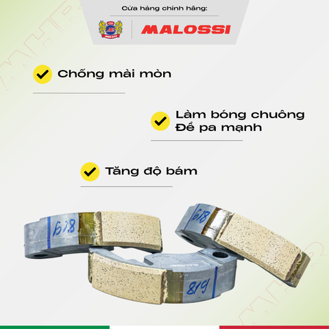 Bố 3 càng hợp kim kẽm nguyên chất Malossi phần mặt bố vàng