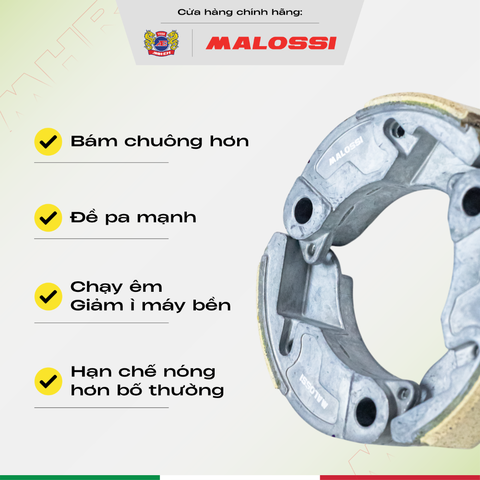 Bố 3 càng hợp kim kẽm nguyên chất Malossi phần mặt bố vàng