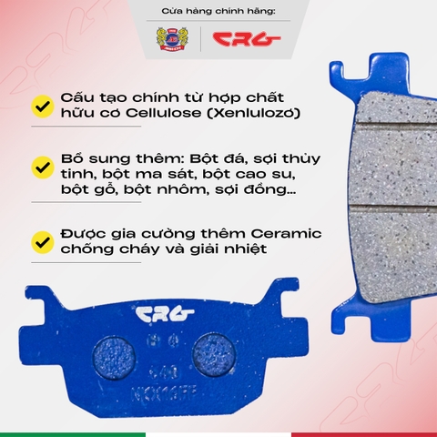 Bố thắng đĩa sau CRG Cellulose chính hãng tăng ma sát ceramic chống cháy
