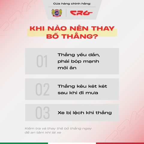 Bố thắng đĩa trước CRG Cellulose chính hãng tăng ma sát ceramic chống cháy