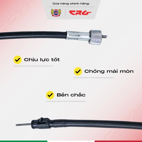 Dây công tơ mét Vespa LXV báo tốc CRG thép bền bỉ phù hợp tất cả dòng xe