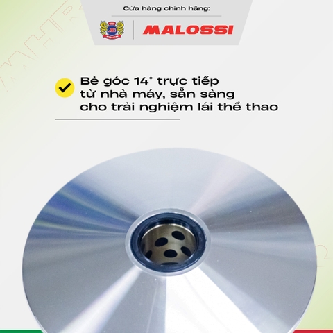 Chén bi nhôm A380 bạc thau dầu có mod bẻ độ Malossi hộp màu đen