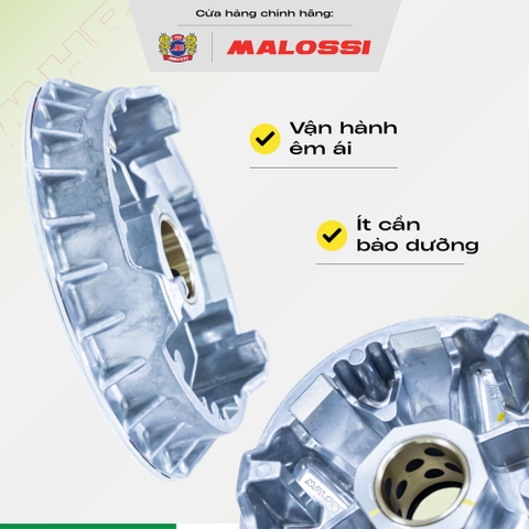 Bộ nồi tay ga trước bạc thau dầu cao cấp Malossi  dành cho Honda