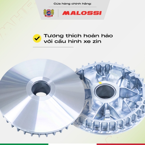 Combo chén bi cánh quạt tiêu chuẩn ADC12 Malossi tem cam dành cho Honda