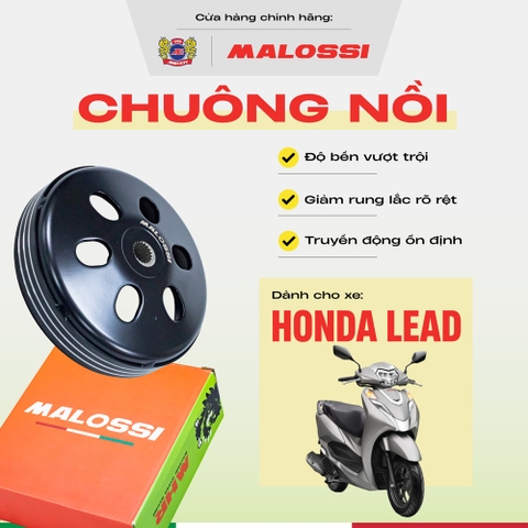 Chuông nồi Lead thép nhập khẩu Malossi