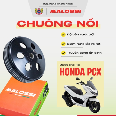 Chuông nồi PCX  thép nhập khẩu Malossi