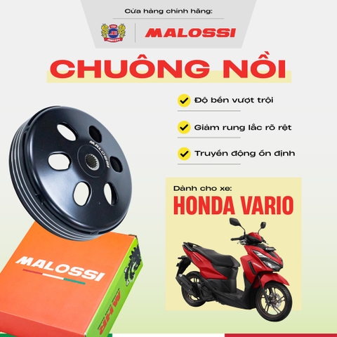 Chuông nồi Vario thép nhập khẩu Malossi