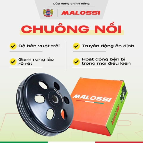 Chuông nồi thép nhập khẩu Malossi dành cho Honda 125 và 150