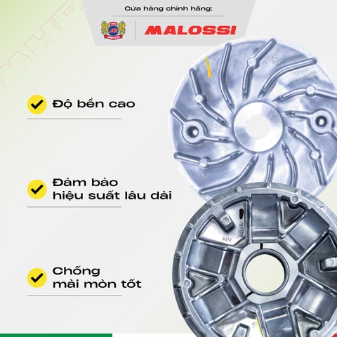 Combo chén bi cánh quạt tiêu chuẩn ADC12 Malossi tem cam dành cho Honda