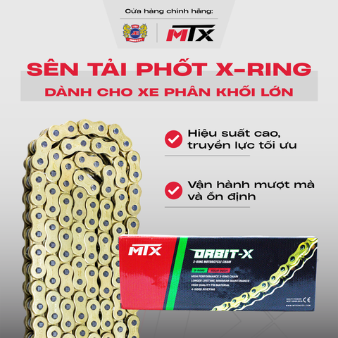 Sên phốt X Ring hiệu suất cao MTX dành cho xe phân khối lớn.