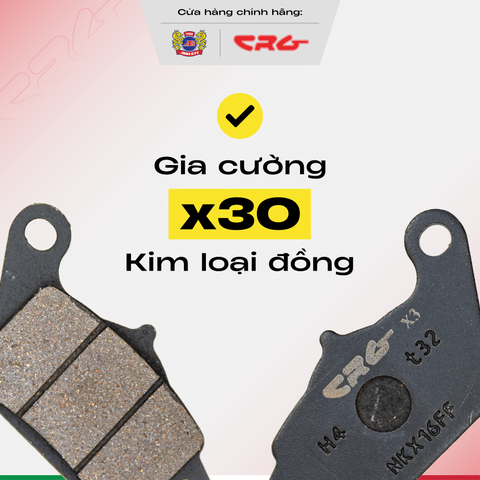 Bố Thắng Đĩa Phanh Ăn Chịu Nhiệt Cao CRG Sport X30 Kim Loại Đồng Cho Xe SH Mode Cũ