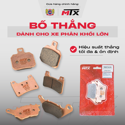 Bố thắng đĩa trước sintered mtx công nghệ phanh mỹ cho xe phân khối lớn