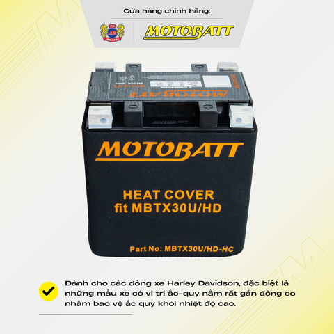 Túi Cách Nhiệt Ắc Quy Xe Máy Chống Nóng Tăng Tuổi Thọ Bình EVA HEAT COVER Motobatt MBTX30UHD Cho Harley Davidson