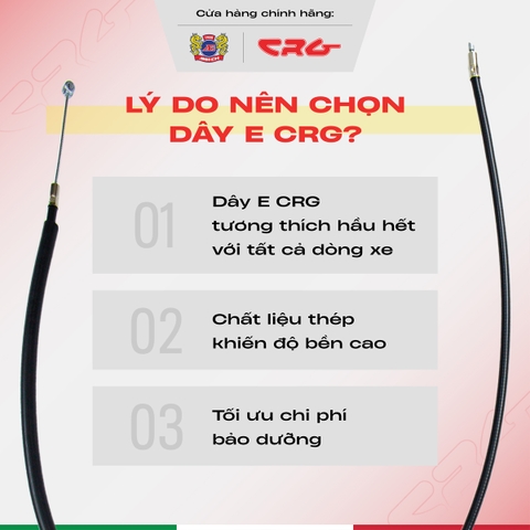 Dây E Sirius thép CRG thay thế như zin khởi động nhanh chóng