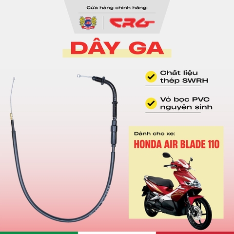 Dây ga Air Blade 110 thép thay thế CRG bền bỉ như zin