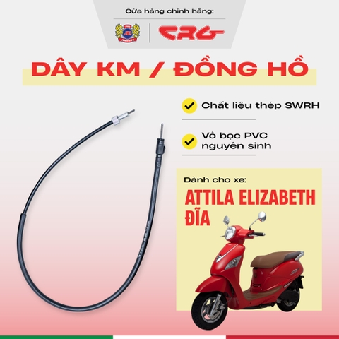 Dây công tơ mét Elizabeth báo tốc CRG thép bền bỉ phù hợp tất cả dòng xe