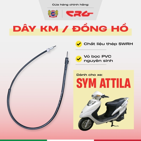 Dây công tơ mét Attila báo tốc CRG thép bền bỉ phù hợp tất cả dòng xe