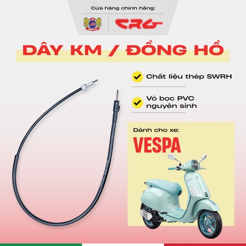 Dây công tơ mét Vespa báo tốc CRG thép bền bỉ phù hợp tất cả dòng xe