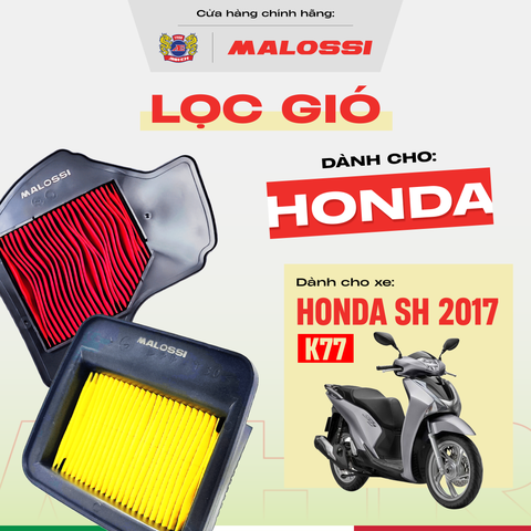 Lọc gió dầu xe máy Malossi cho xe SH 2017- lọc bụi vượt trội chuẩn zin