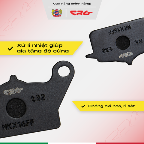Bố Thắng Đĩa Má Phanh Đĩa Trước & Sau CRG CITY Gia Cường X20 Kim Loại Đồng