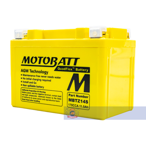Bình điện phân khối lớn Motobatt Quadflex 170A 11,5Ah dòng khủng bảo hành 18 tháng chính hãng