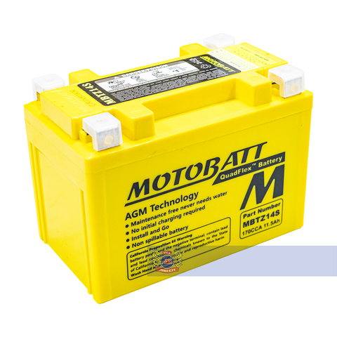 Bình điện phân khối lớn Motobatt Quadflex 170A 11,5Ah dòng khủng bảo hành 18 tháng chính hãng