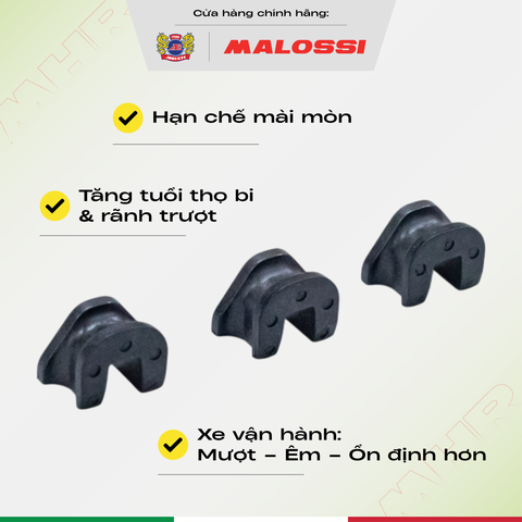 Kẹp trượt Lead 110 bằng nhựa nhập khẩu Nhật Bản Malossi