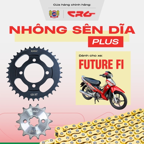 Combo nhông sên dĩa Future Fi plus sên vàng CRG dành cho nhiều dòng xe