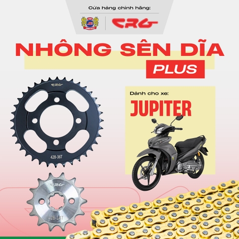 Combo nhông sên dĩa Xì po sên vàng CRG dành cho nhiều dòng xe