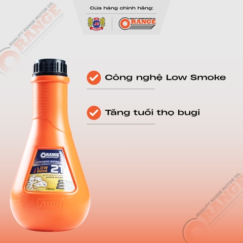 Nhớt pha xăng xe 2 thì 2T QRANGE SMOKE (0.7) (Nhớt cam nắp đen) - RGV120-0872
