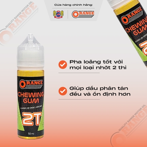 Phụ gia nhớt pha QRANGE CHEWING GUM 2T (50ml)