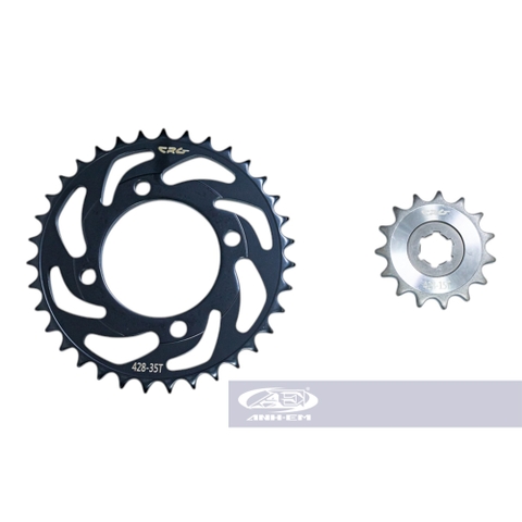 BỘ NHÔNG DĨA CRG SIRIUS XĂNG CƠ MÀU ĐEN 35T-15