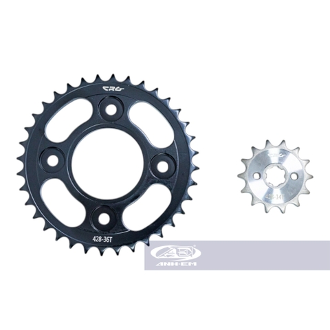 CRG BỘ NHÔNG DĨA WAVE/RS ĐEN 36T-14T