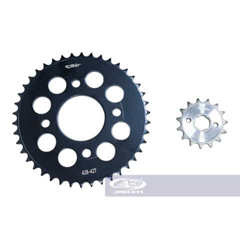 CRG BỘ NHÔNG DĨA WINNER/SONIC MÀU ĐEN 42T-15T