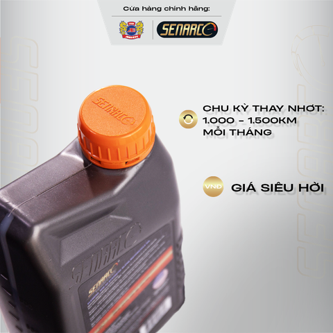 Nhớt chuyên biệt cho xe tay ga Senarco Elemenz dòng tổng hợp pha trộn vận hành êm ái lâu dài trên 1000KM