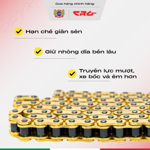 Sên vàng đúc CRG phù hợp với nhiều dòng xe