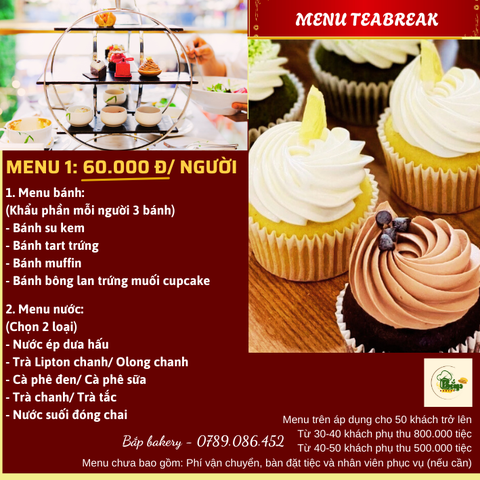 Menu bánh tiệc 1