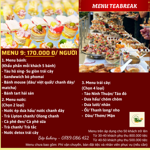 Menu bánh tiệc 11
