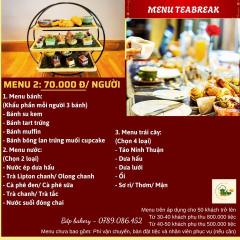 Menu bánh tiệc 2