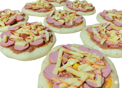 Pizza đế tươi xúc xích bò bằm 14cm