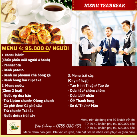 Menu bánh tiệc 4