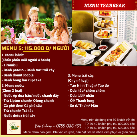 Menu bánh tiệc 5