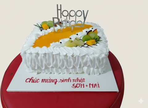 Bánh kem decor trái cây m01