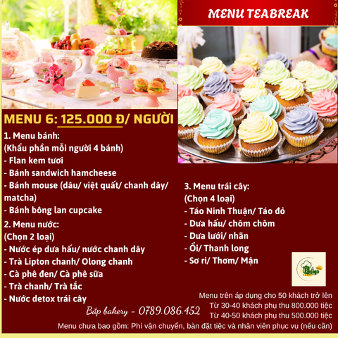Menu bánh tiệc 6
