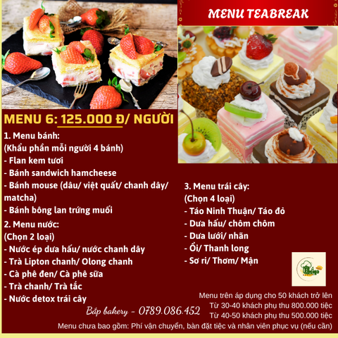 Menu bánh tiệc 7
