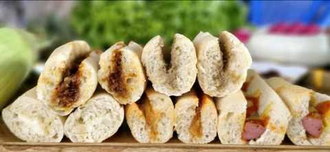 Bánh mì que mix 5 vị nhân