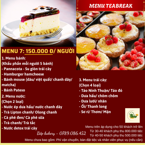 Menu bánh tiệc 8